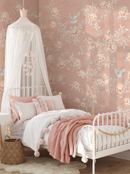 Chinoiserie Chic Floral Elegance Wallpaper Mural - Style III