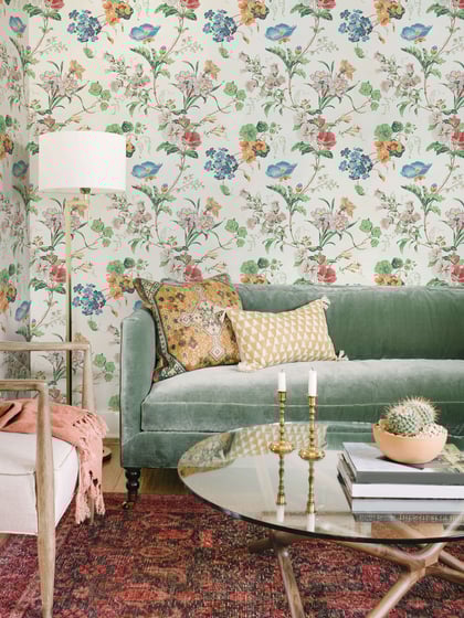 Botanical Garden Fresco Wallpaper Mural - Style II