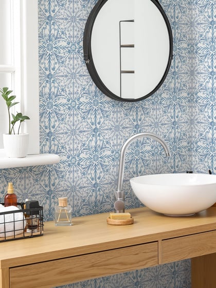 Elegant Moroccan Tile Pattern Wallpaper Mural - Style I