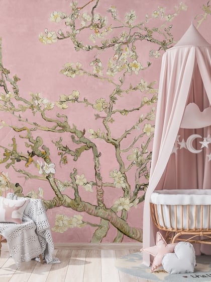Van Gogh Almond Blossom Oil Paint Wallpaper Mural - Style III