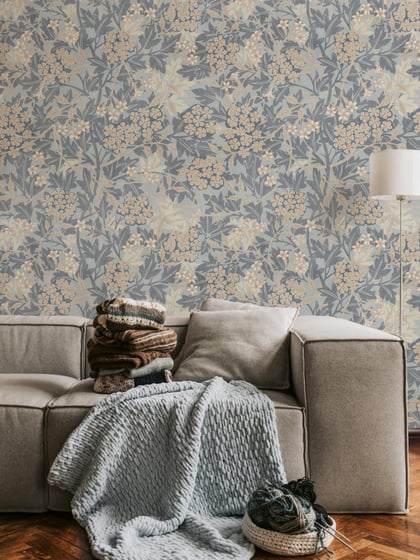 Classic Botanical Floral Foliage Wallpaper Mural - Style I