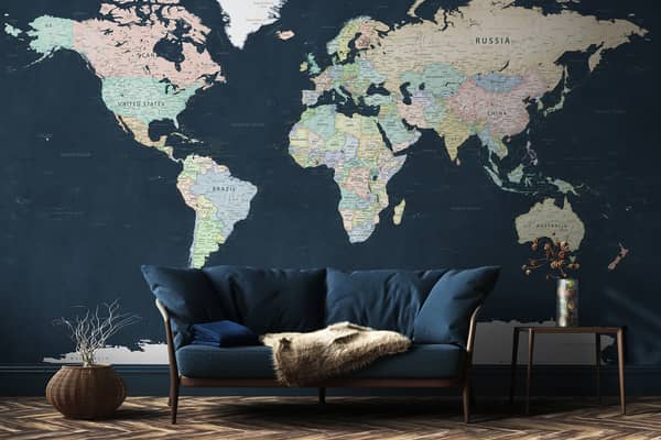 Vintage World Map Wallpaper
