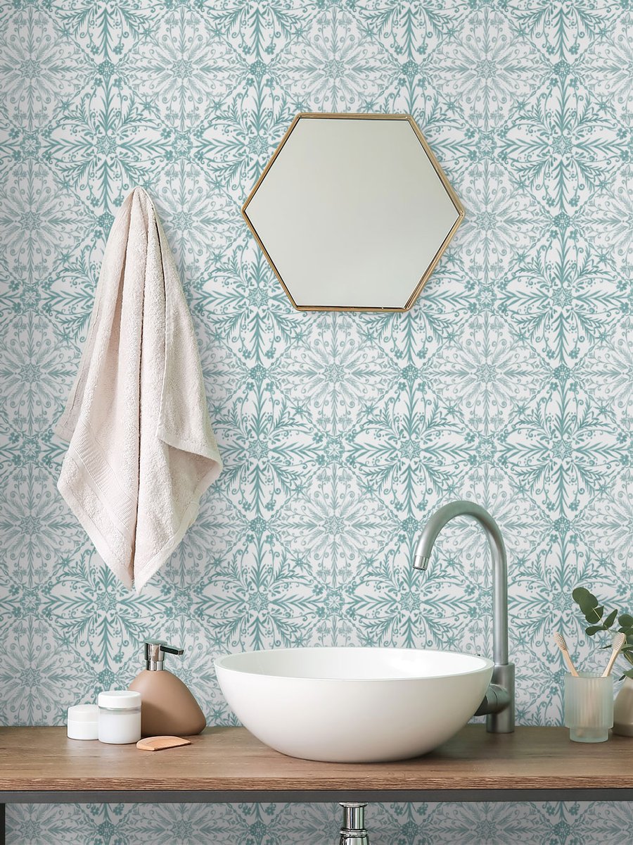 Elegant Moroccan Tile Pattern Wallpaper Mural | Wallhue