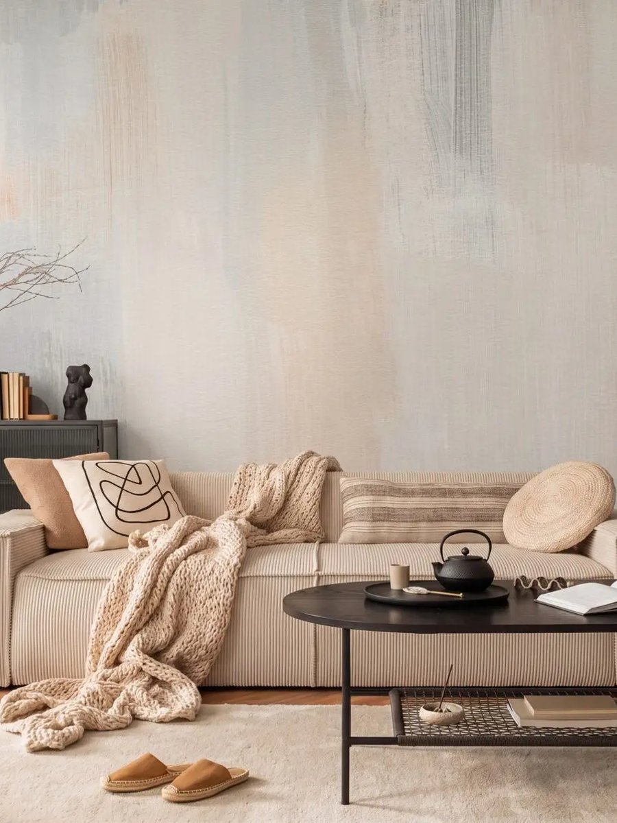 Blue Grey Abstract Wall Mural Wallpaper | Wallhue