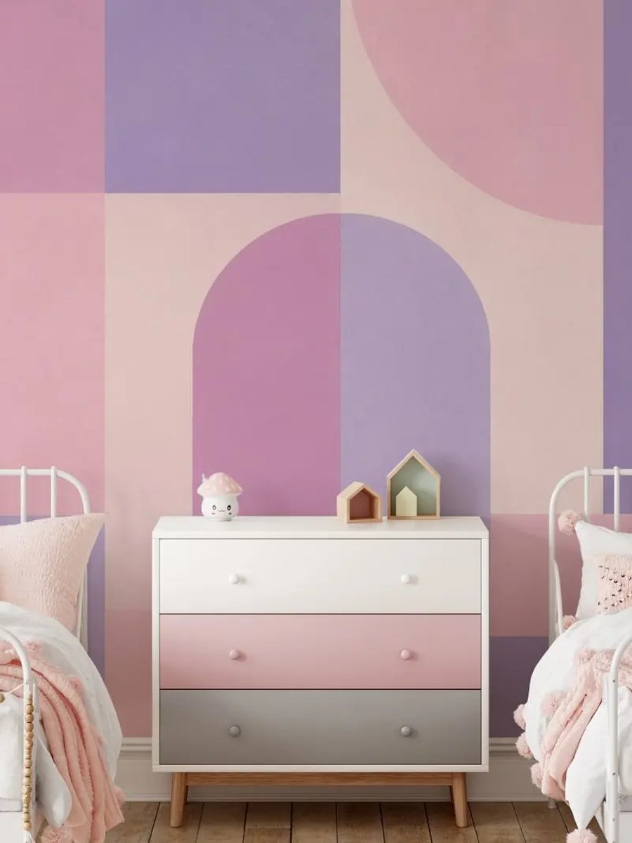 Html Color Codes Pastle Pastel Geometric Arch Wallpaper Mural | Wallhue