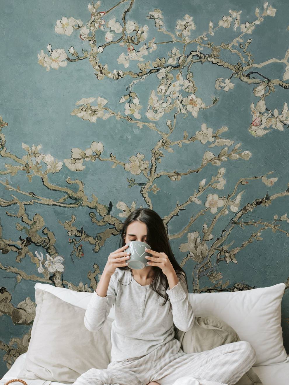 Van Gogh Almond Blossom Oil Paint Wallpaper Mural