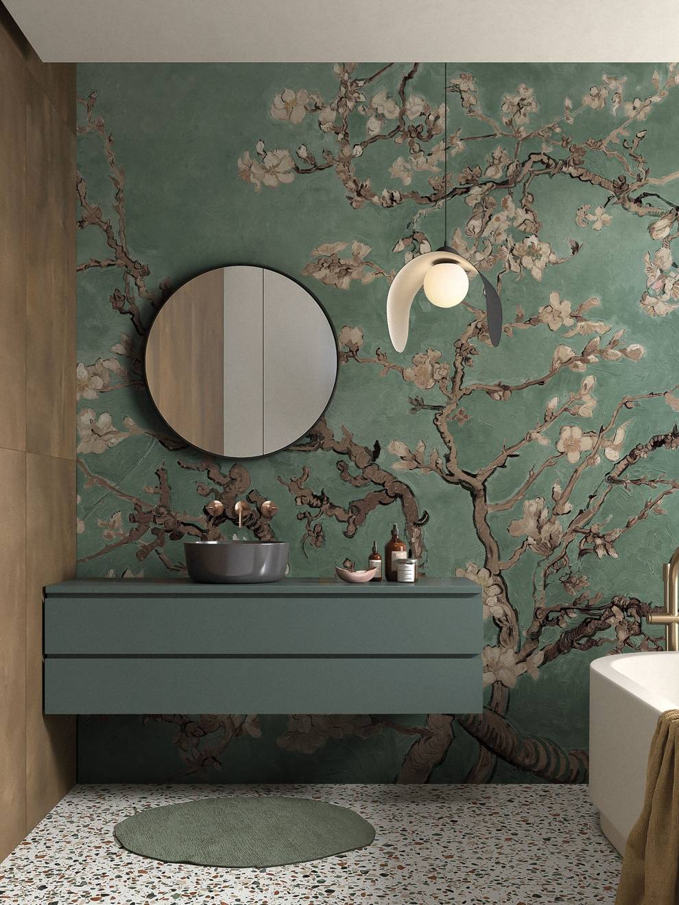 Van Gogh Almond Blossom Oil Paint Wallpaper Mural