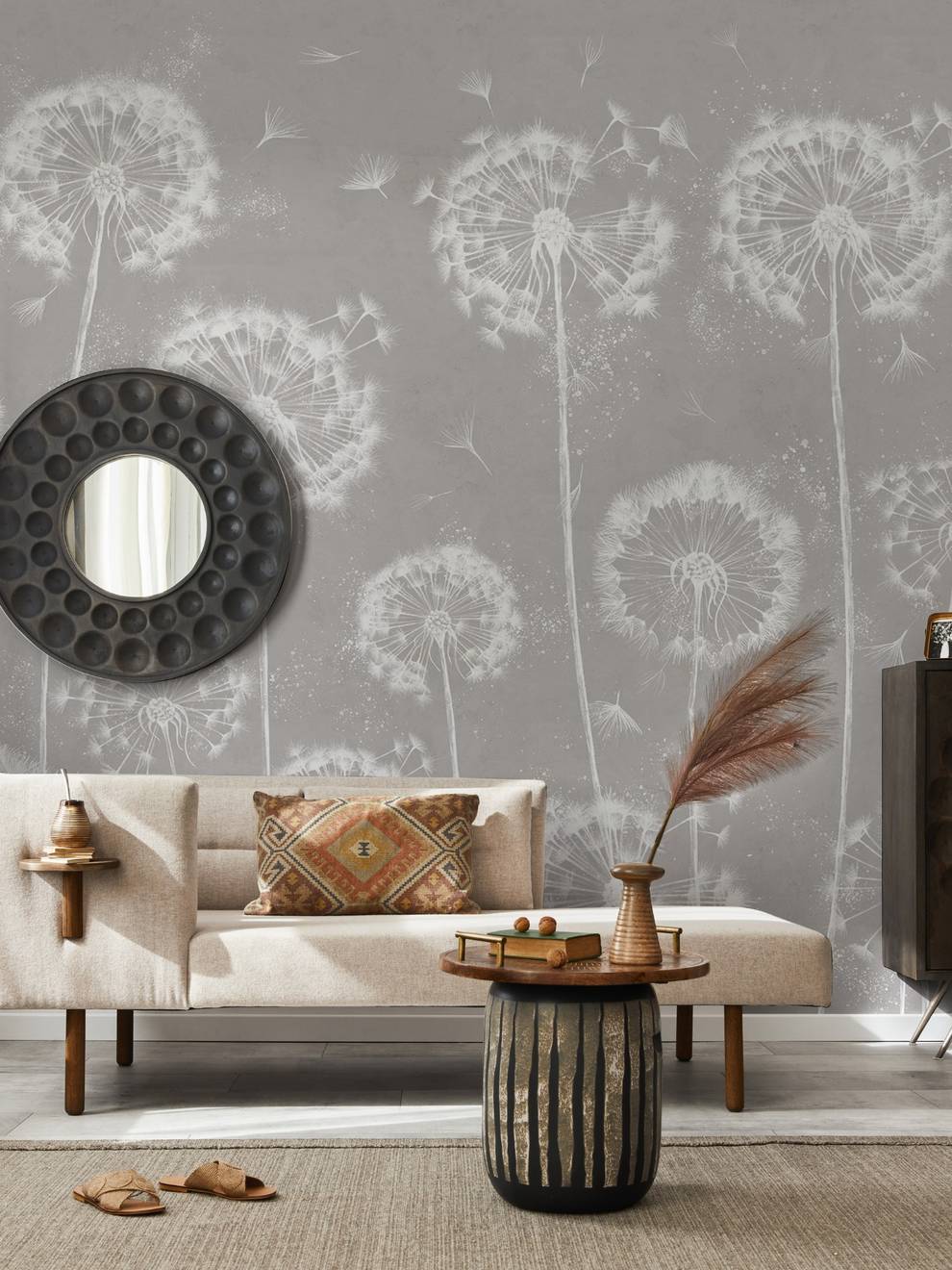 Serene Dandelion Wisps Kids Room Wallpaper