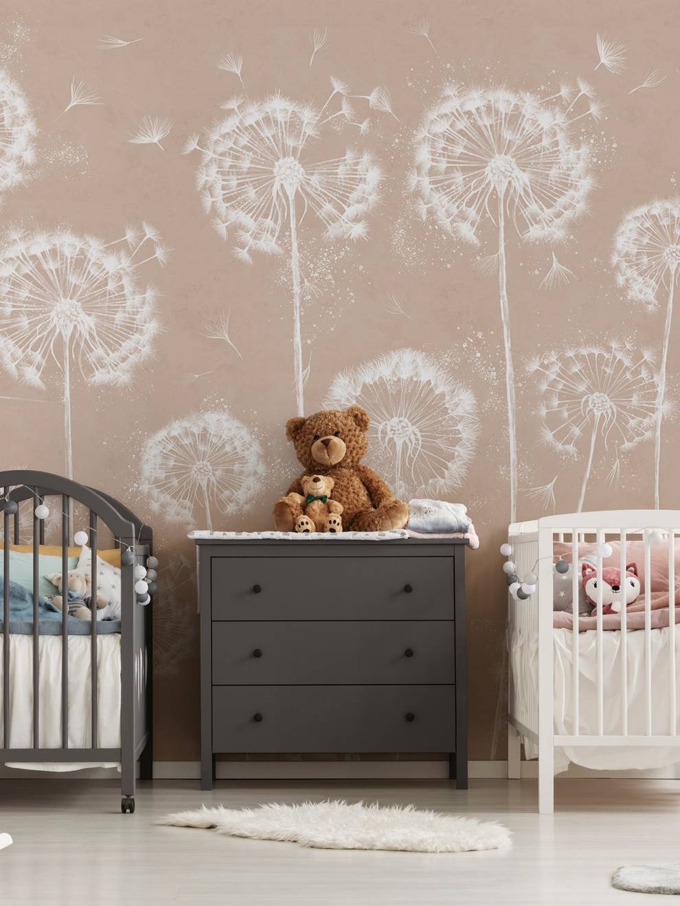 Serene Dandelion Wisps Kids Room Wallpaper