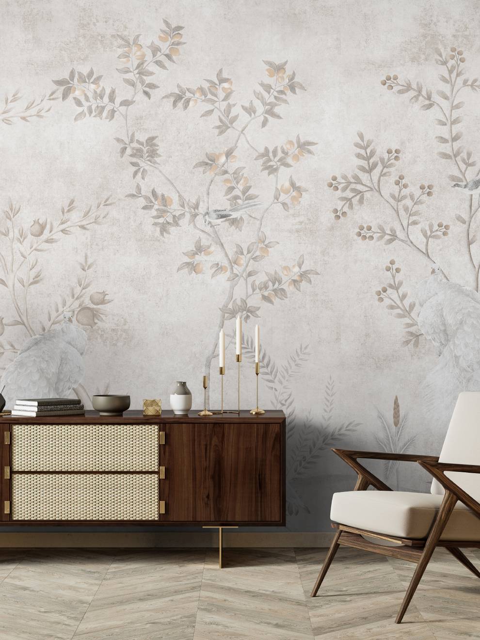 Majestic Peacock Paradise Wallpaper Mural
