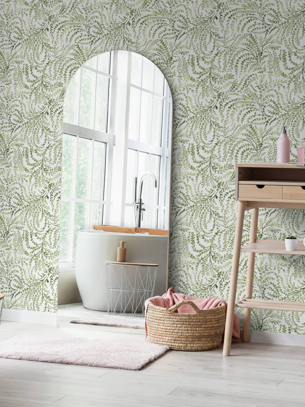 Lush Fern Leaf Pattern Wallpaper Mural