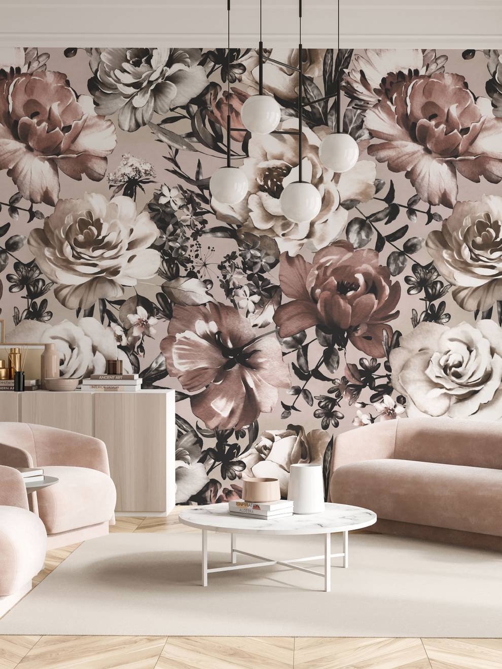 Elegant Peony Whispers Wallpaper Mural