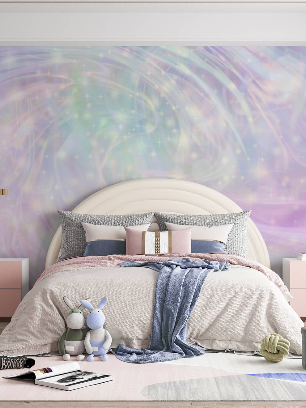 Magical Swirly Sky Kids Wallpaper Mural