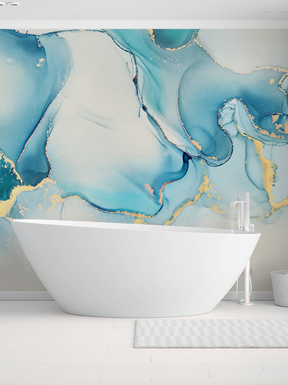 Abstract Luxury Marble Swirls Wallpaper Mural