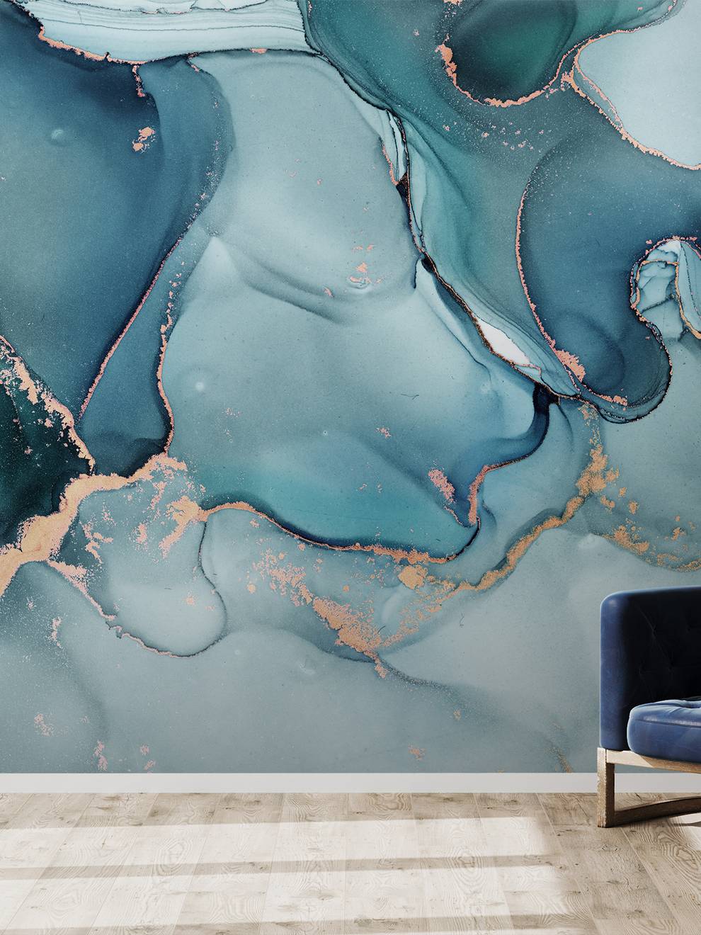 Abstract Luxury Marble Swirls Wallpaper Mural