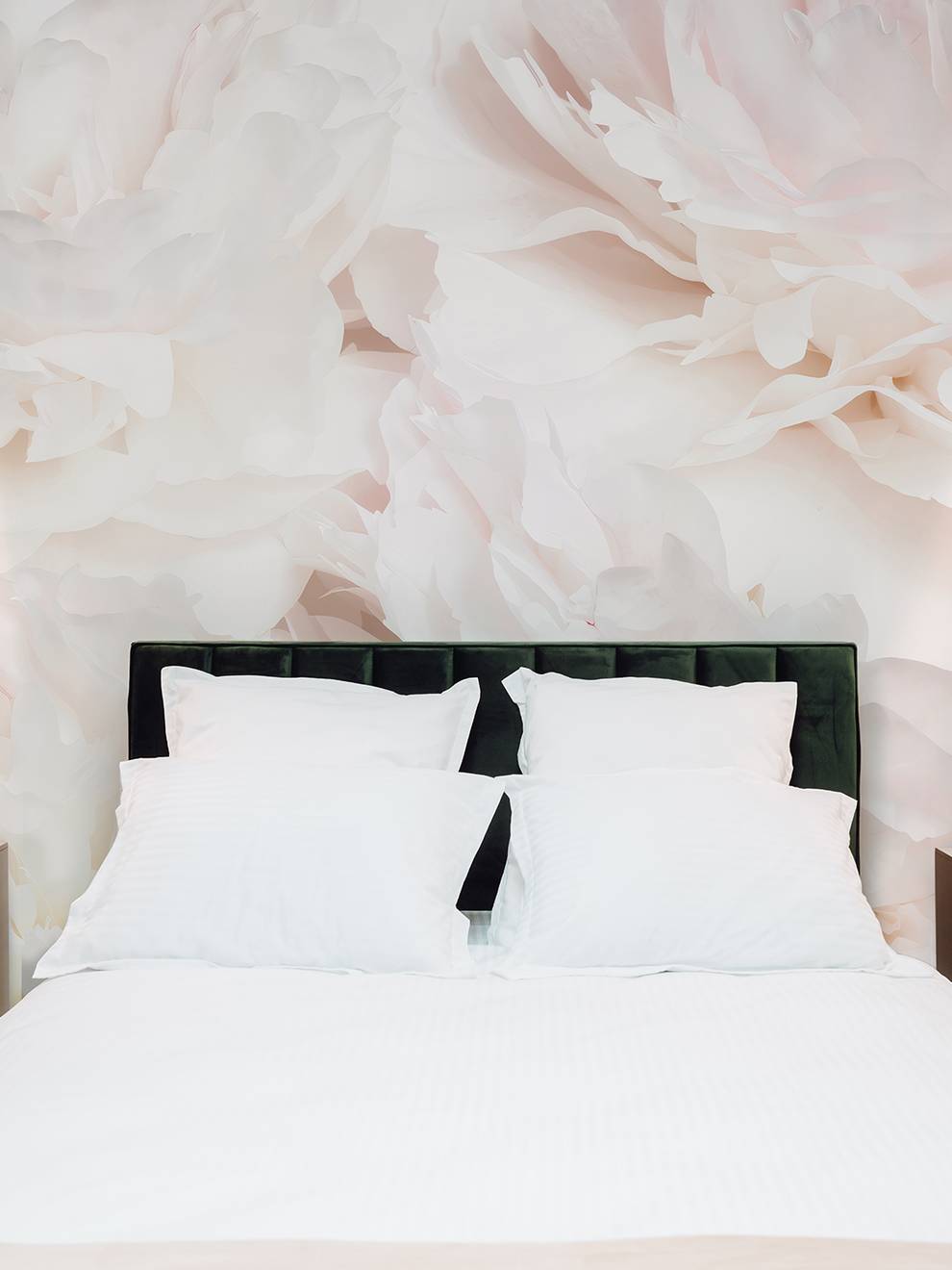 Soft Blush Peony Petals Luxurious Wallpaper Mural
