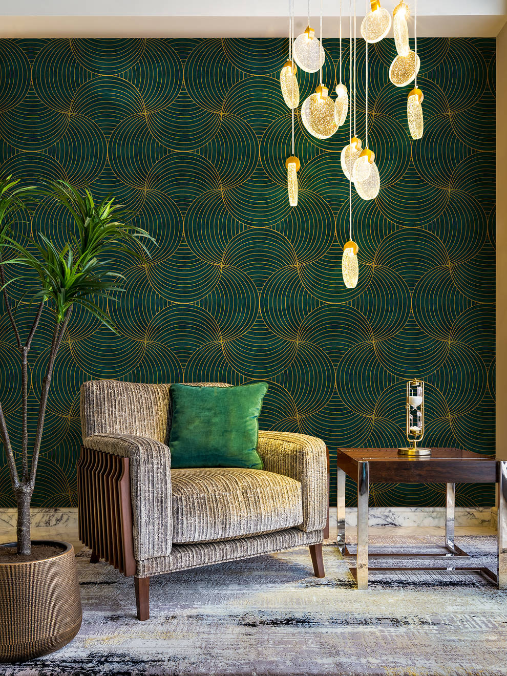 Geometric Circles Deluxe Wallpaper Mural