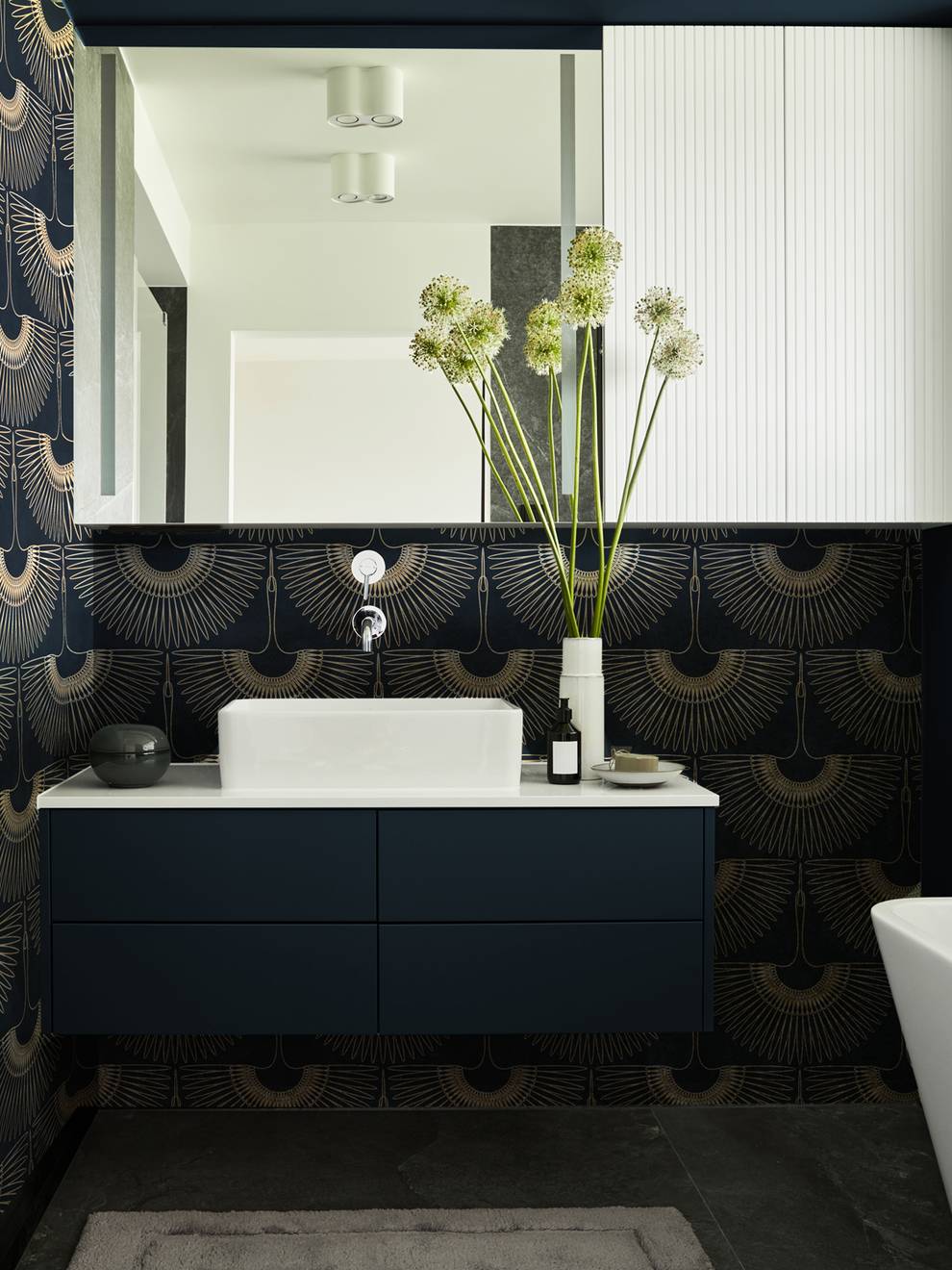 Japanese Crane Harmony Pattern Wallpaper Mural