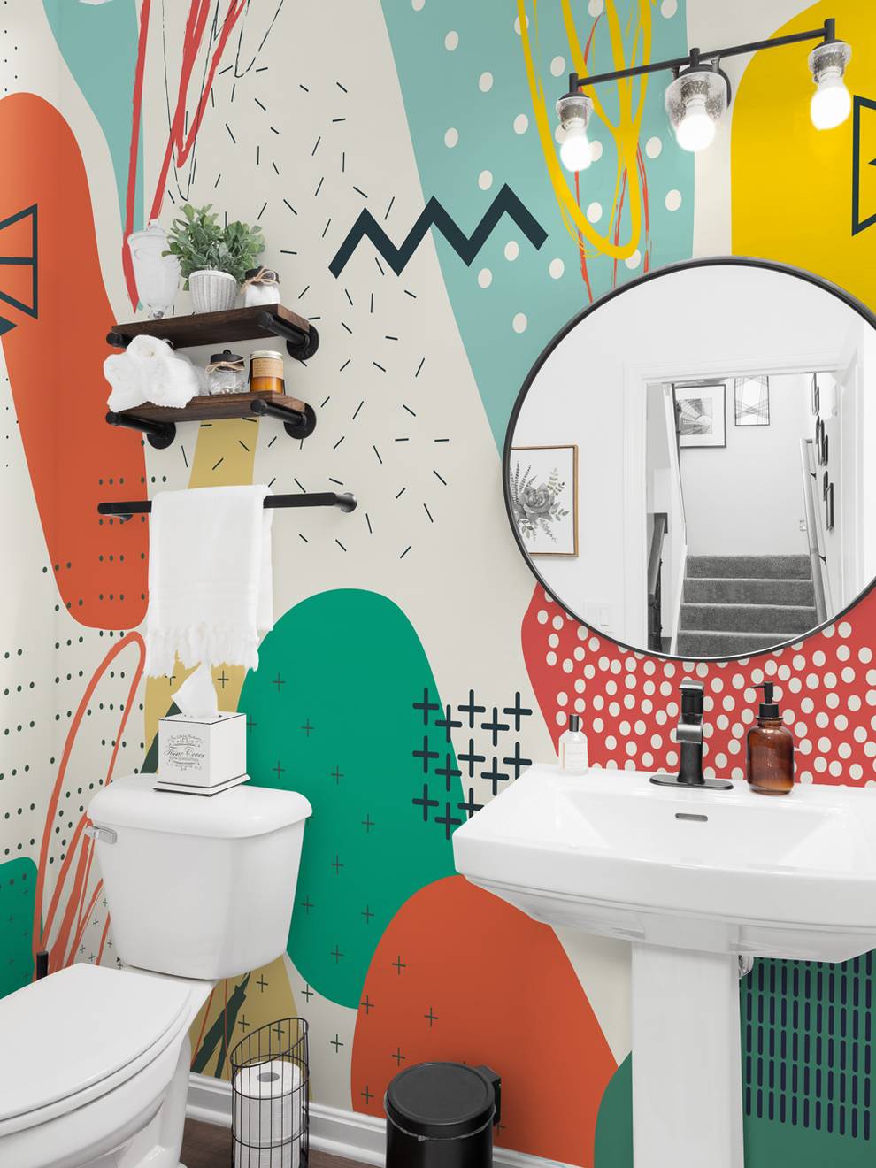 Abstract Colorful Shapes Wallpaper Mural