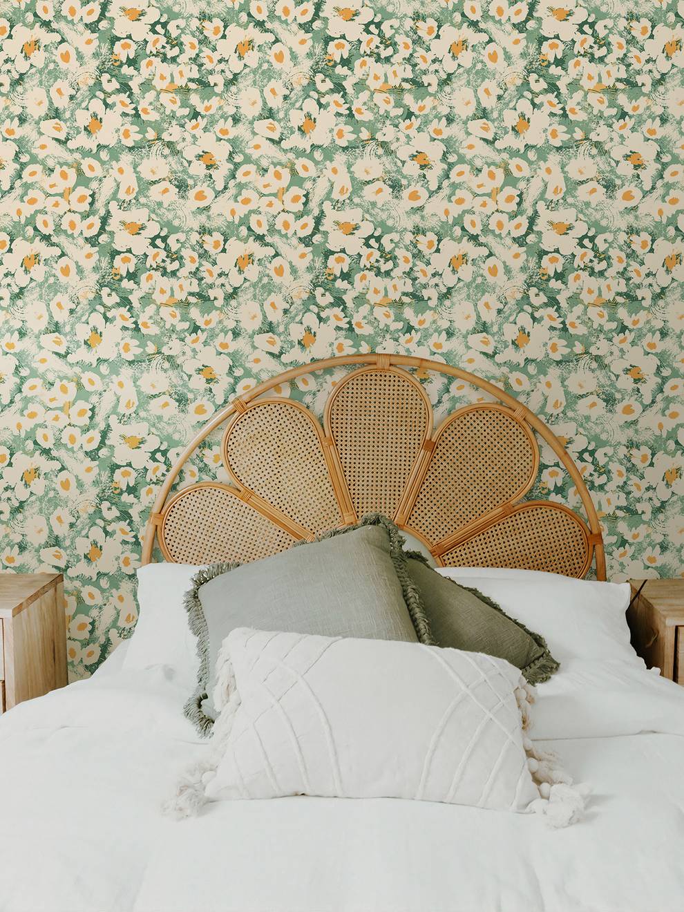 Abstract Floral Impressions Pattern Wallpaper Mural