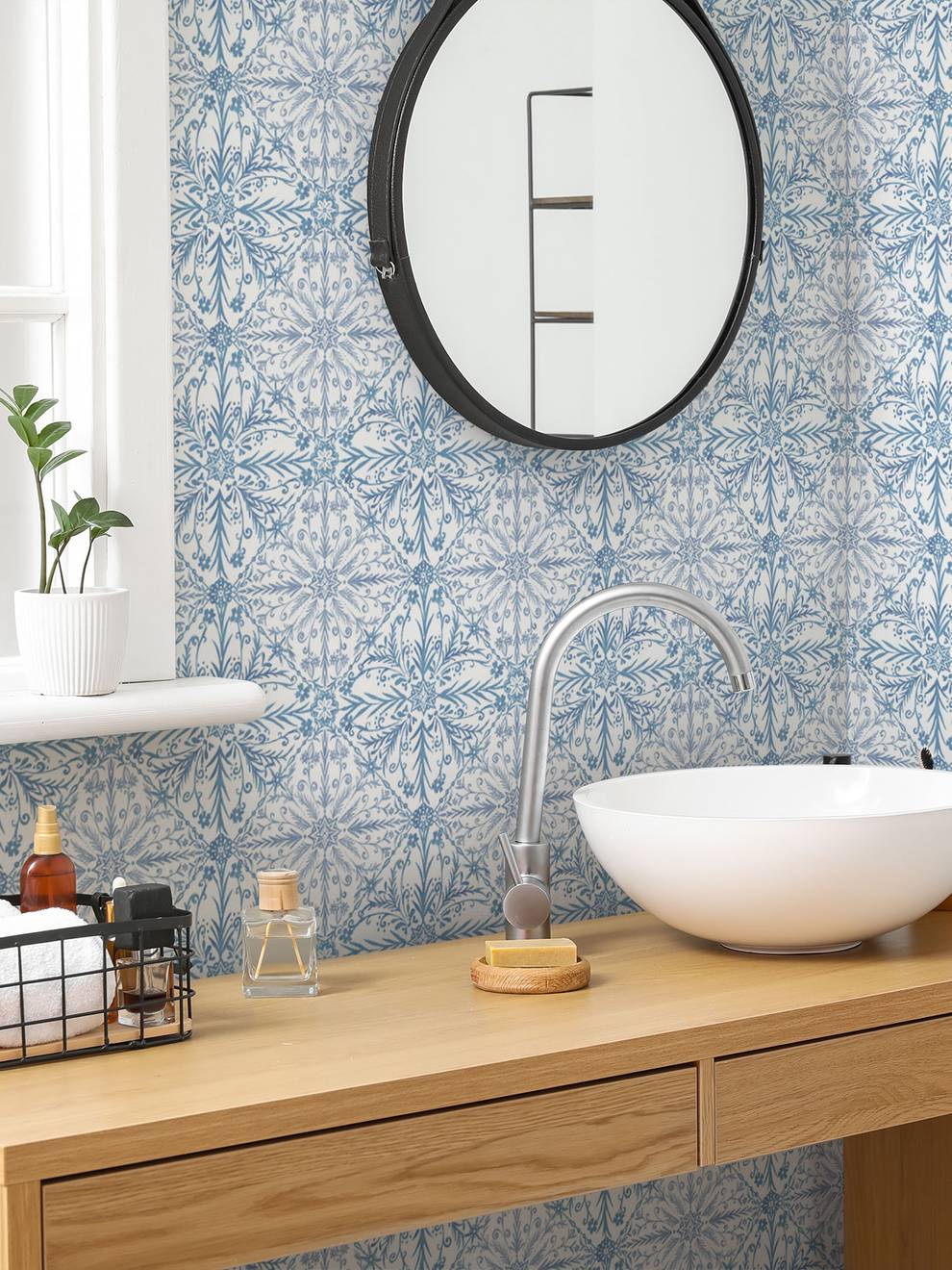 Elegant Moroccan Tile Pattern Wallpaper Mural