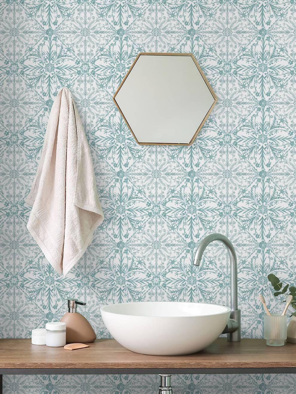 Elegant Moroccan Tile Pattern Wallpaper Mural