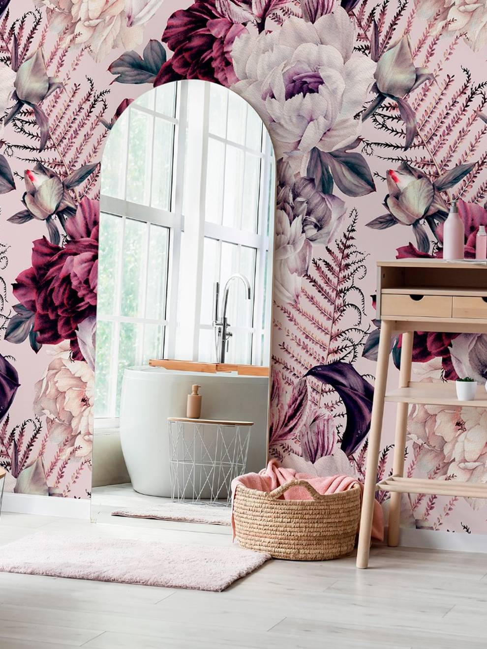 Artistic Watercolor Peony Wallpaper Mural