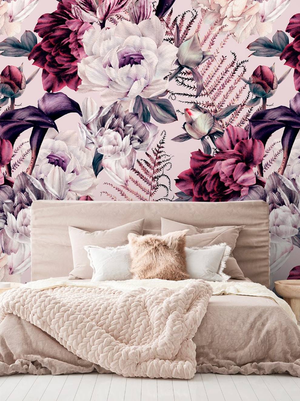 Artistic Watercolor Peony Wallpaper Mural