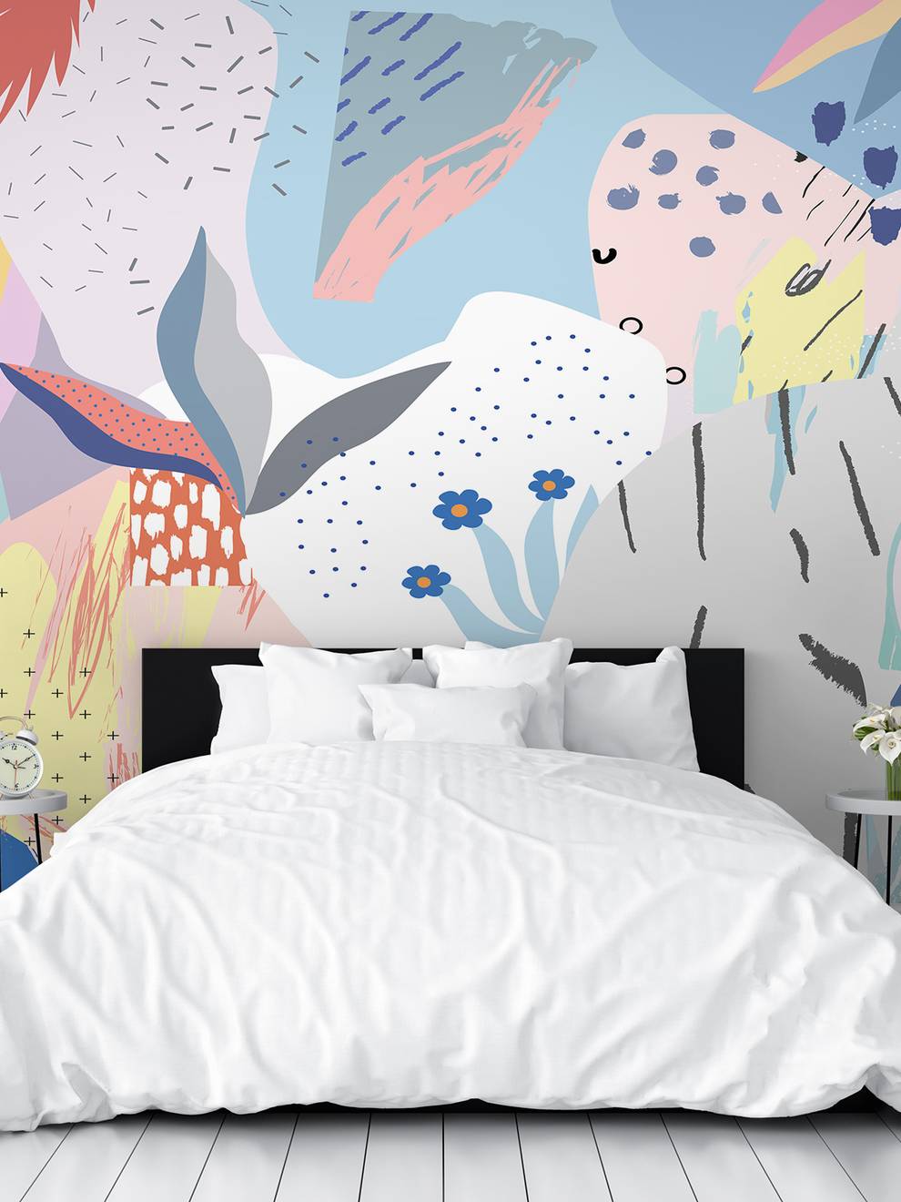 Abstract Modern Shapes Wallpaper Mural