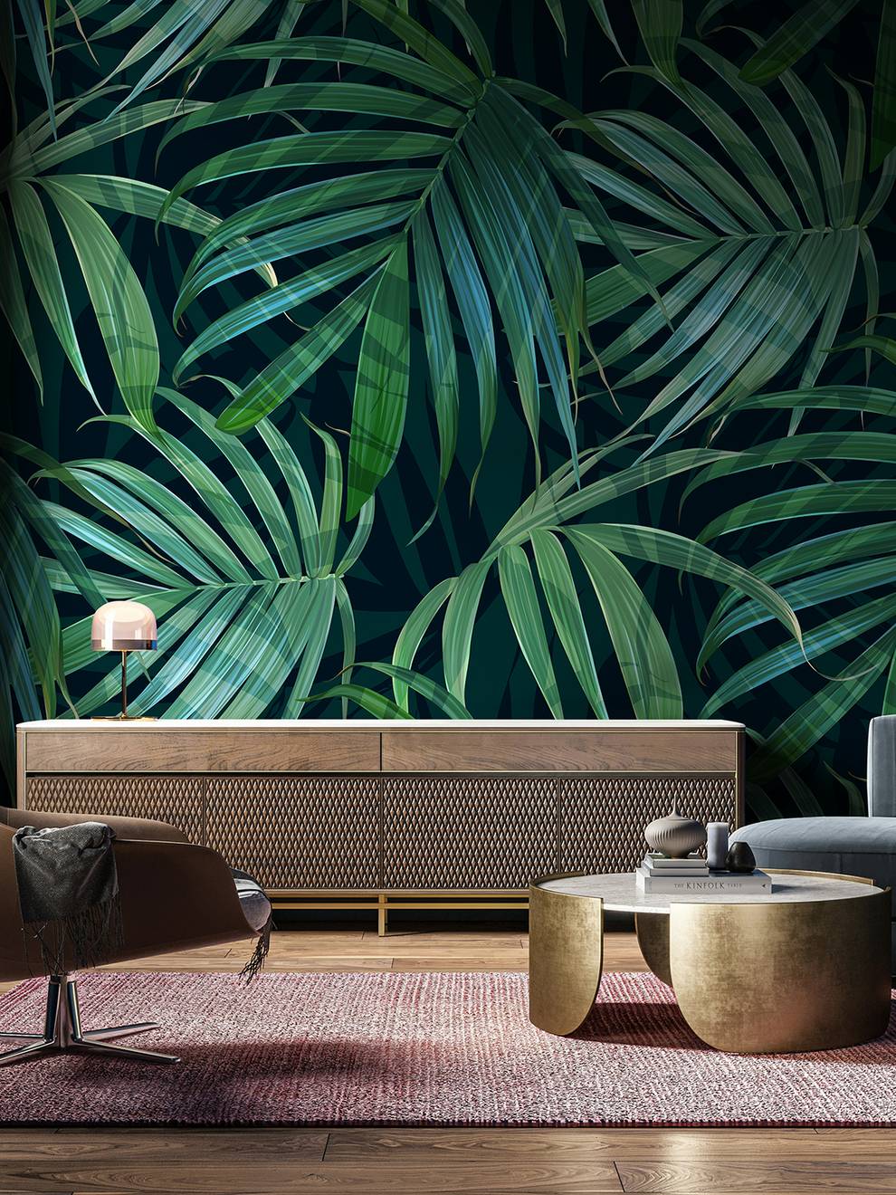 Lush Tropical Palm Fronds Wallpaper Mural
