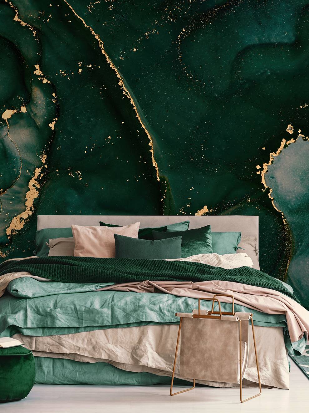 Abstract Elegant Veined Marble Wallpaper Mural