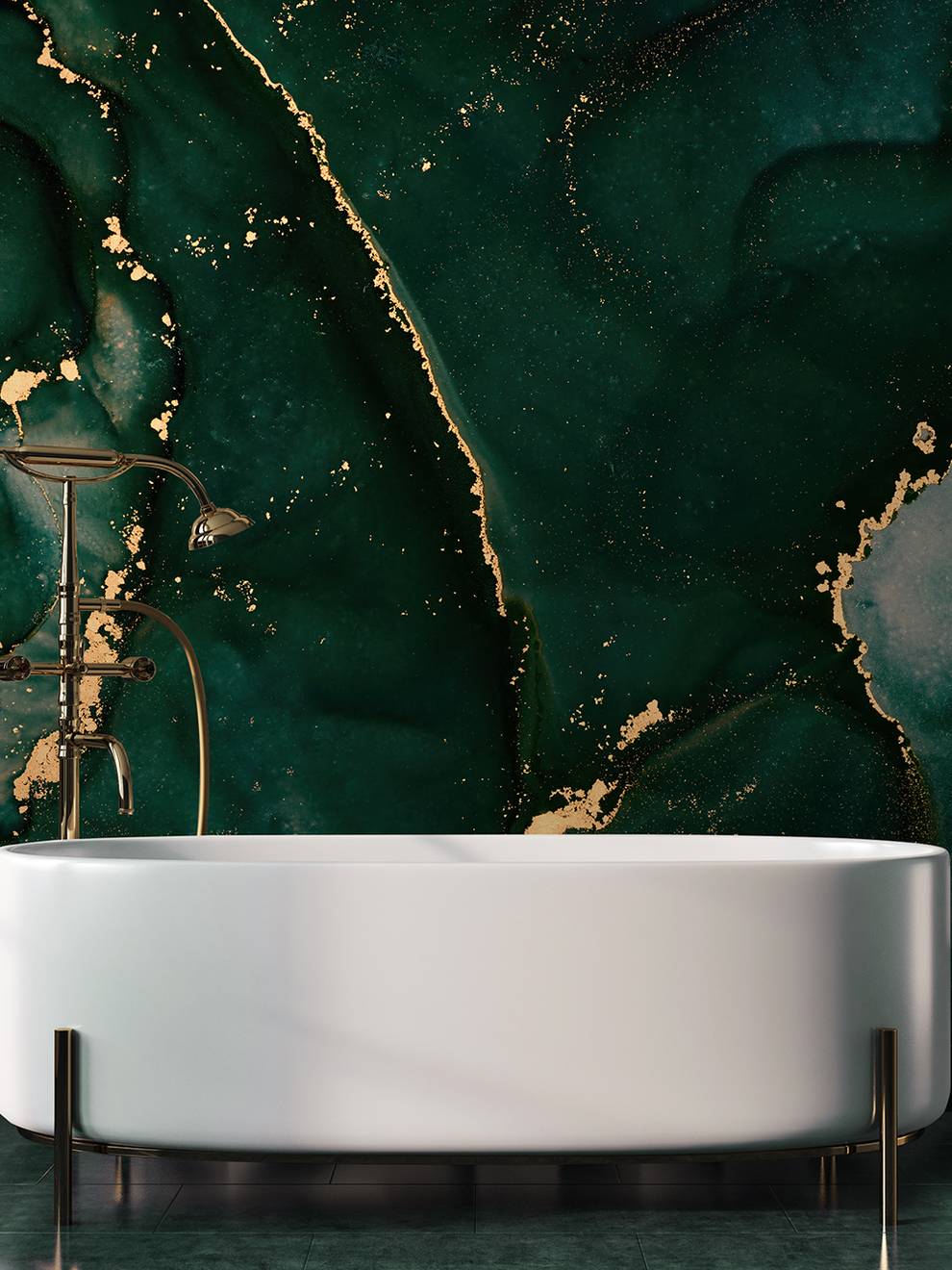 Abstract Elegant Veined Marble Wallpaper Mural