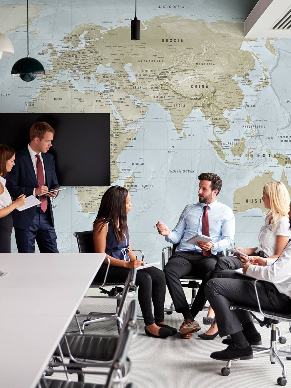 Global Geographic  World Map Wallpaper Mural