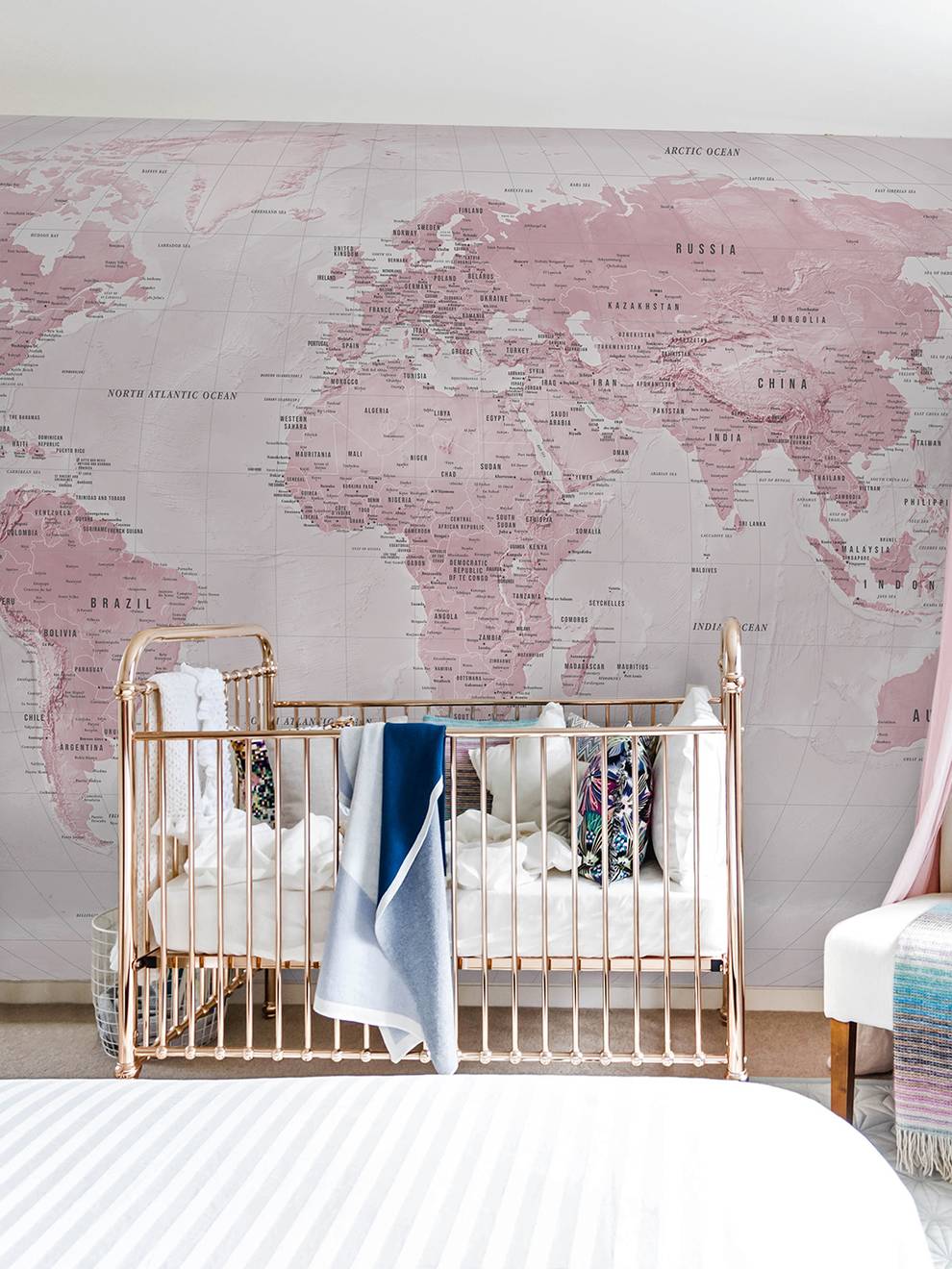 Global Geographic World Map Wallpaper Mural