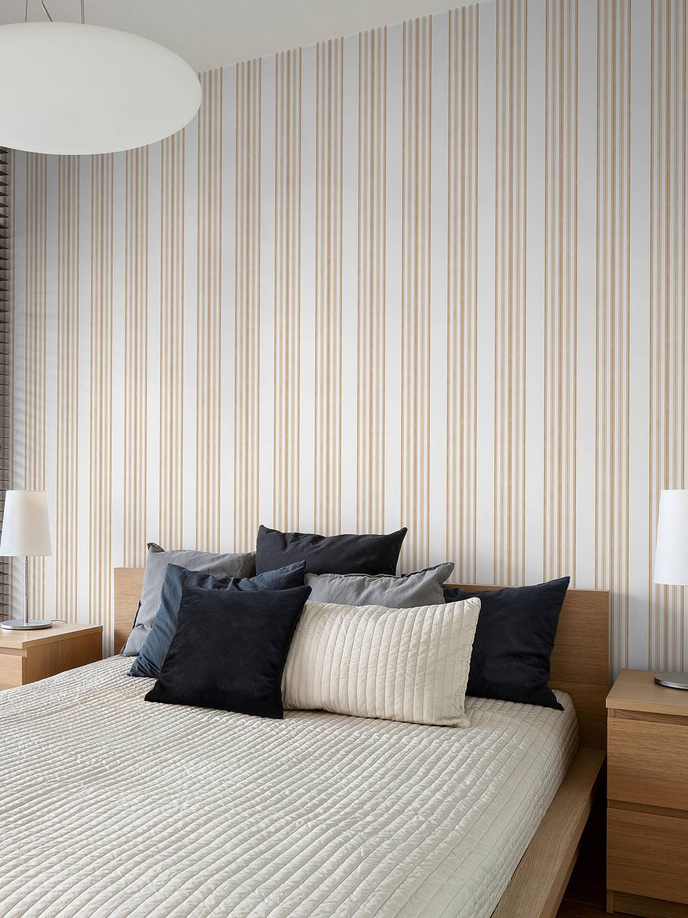 Elegant Vertical Striped Wallpaper Mural