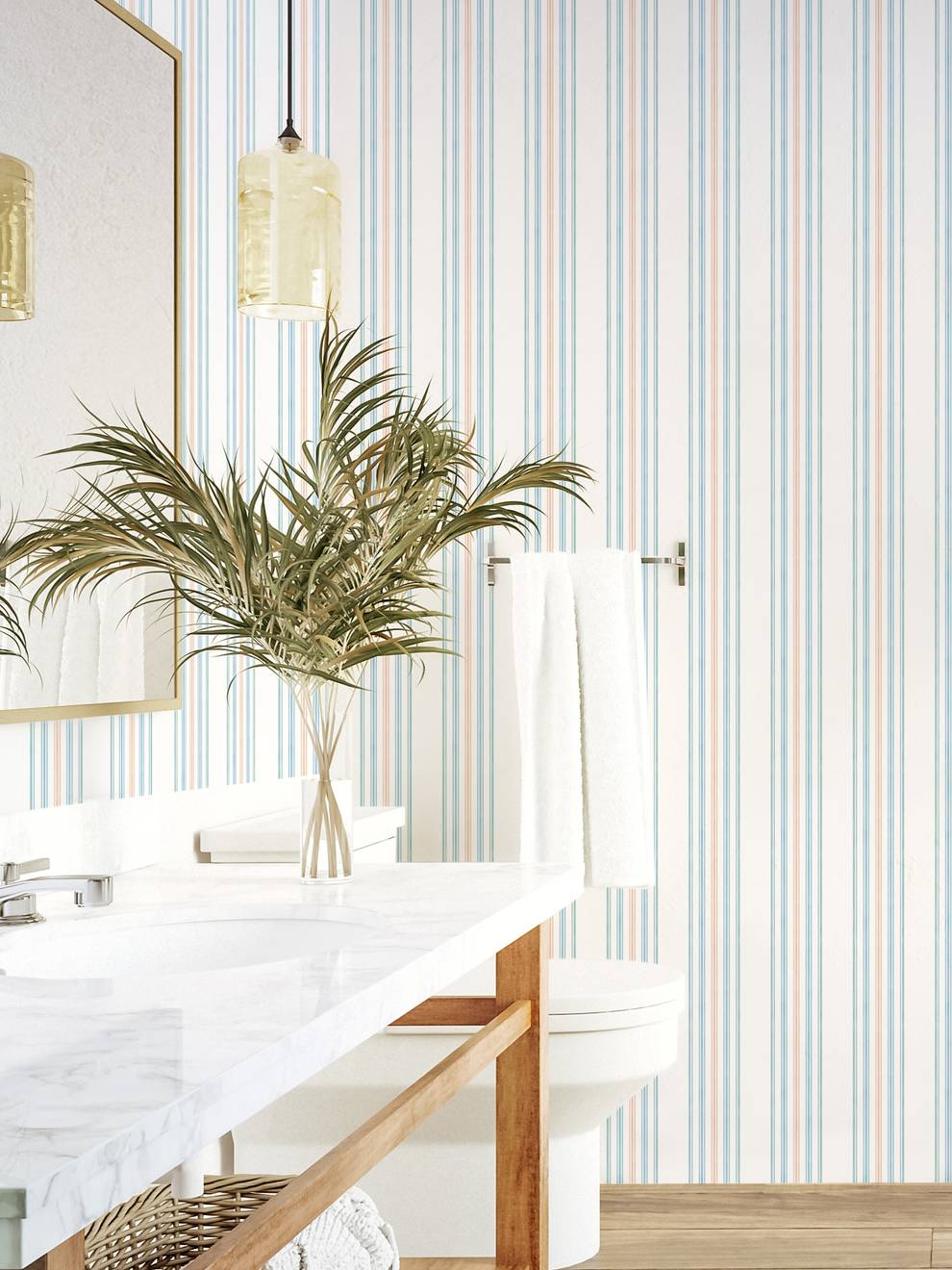 Elegant Vertical Striped Wallpaper Mural