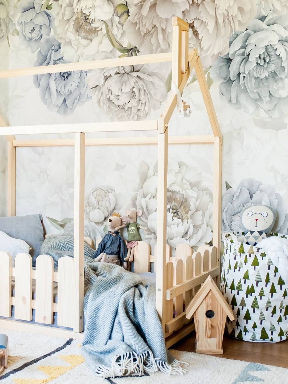 Elegant Pastel Peony Floral Wallpaper Mural