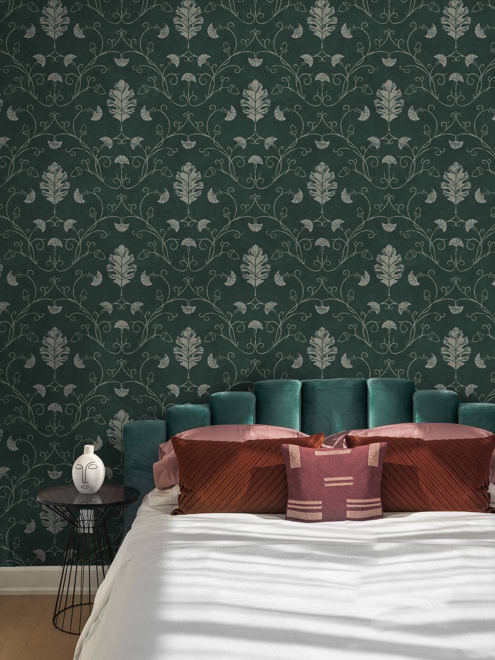 Elegant Floral Vine Pattern Wallpaper Mural