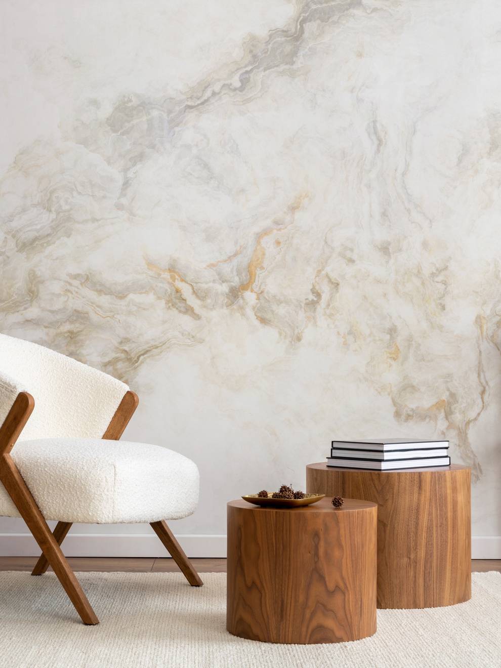 Modern Soft Marble Design Wallpaper Mural
