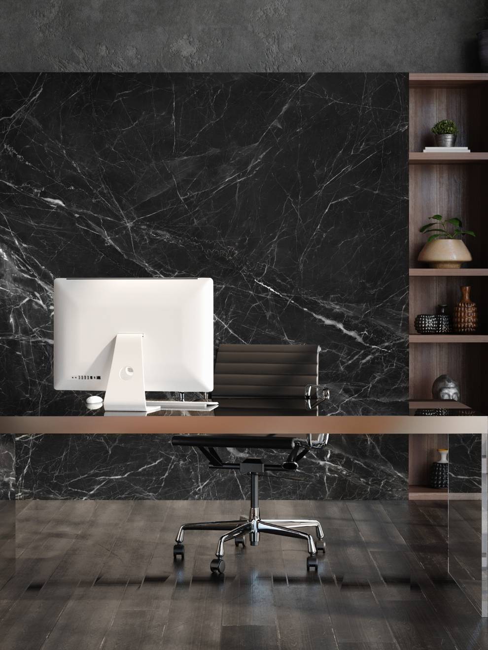 Luxury Dark Marble Effect Wallpaper Mural