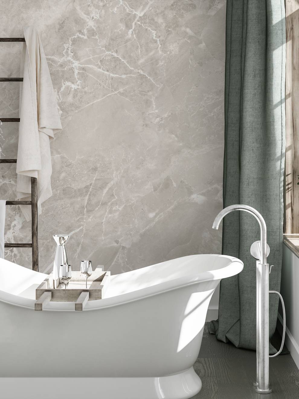 Elegant Soft Tone Marble Texture Wallpaper Mural