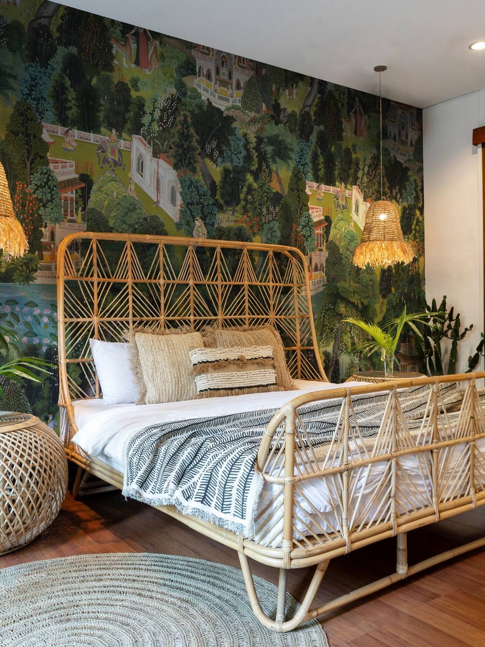 Indian Traditional Garden Art Wallpaper Mural