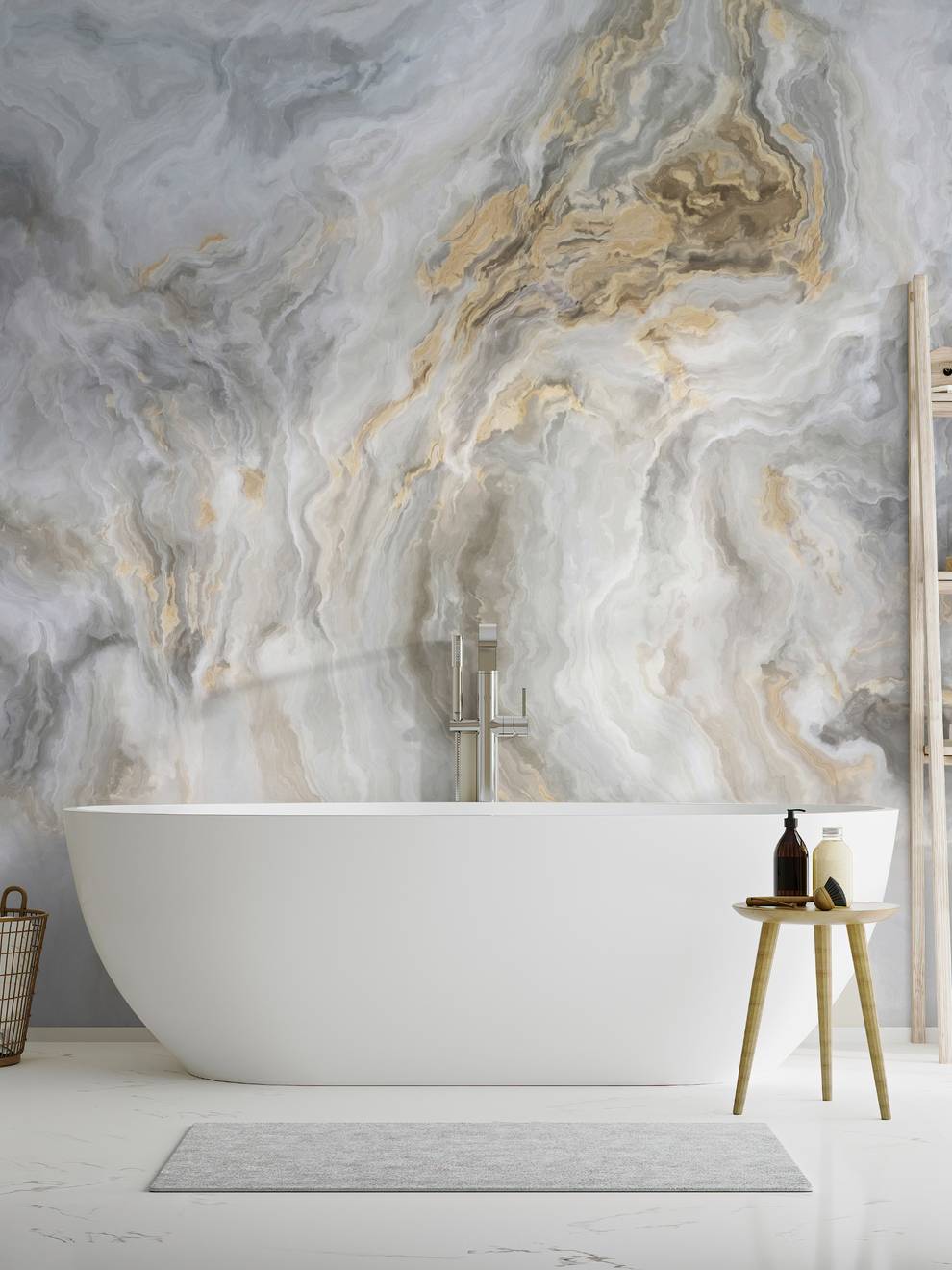 Enchanted Abstract Marble Design Wallpaper Mural