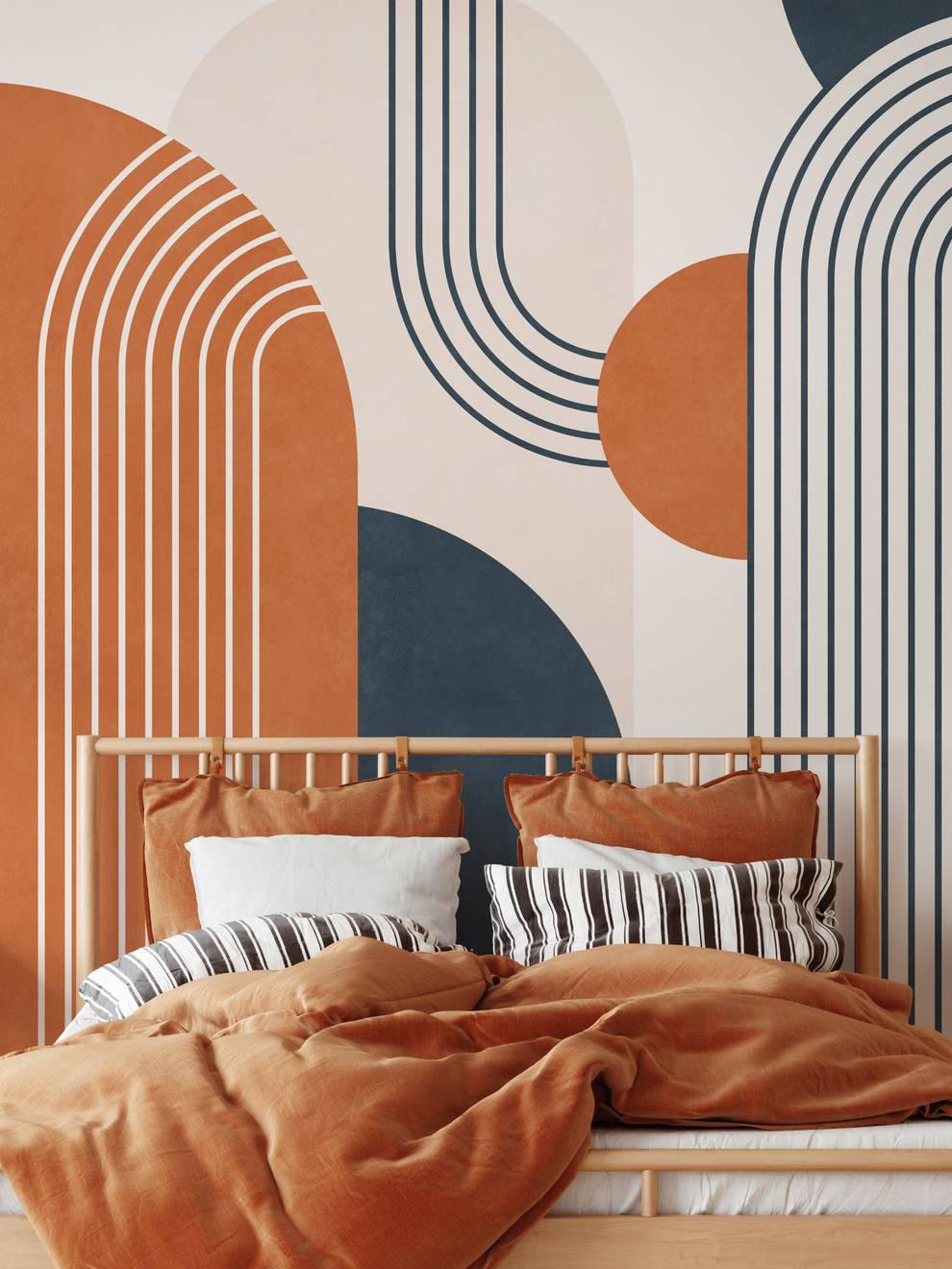 Modern Geometric Arch Lines Wallpaper Mural