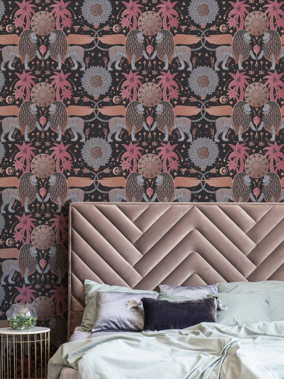 Mystical Winged Lions Wallpaper Mural