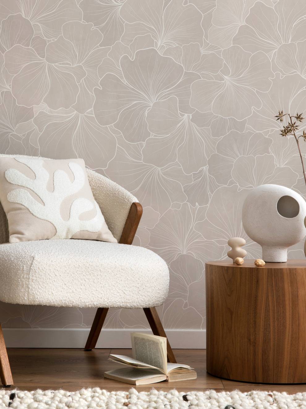 Modern Gingko Leaf Wallpaper Mural