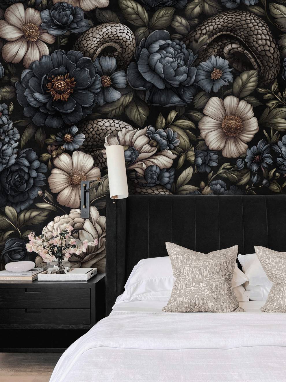Gothic Serpent Flowers Wallpaper Mural