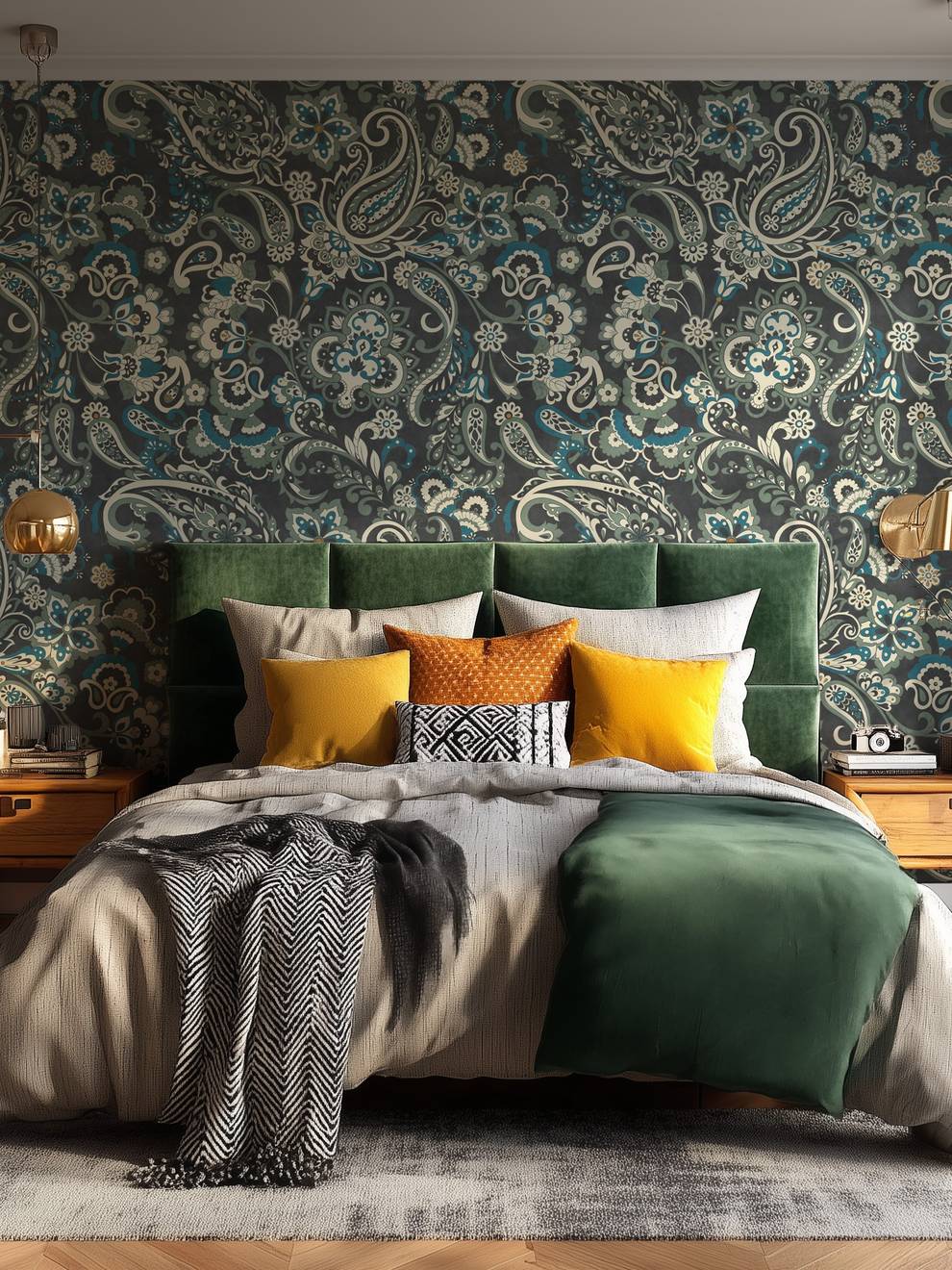 Vintage Floral Paisley Wallpaper Mural