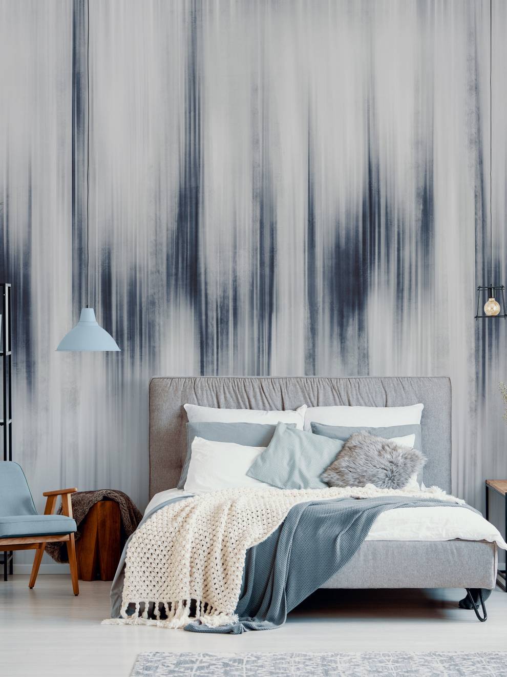 Modern Abstract Color Wash Wallpaper Mural