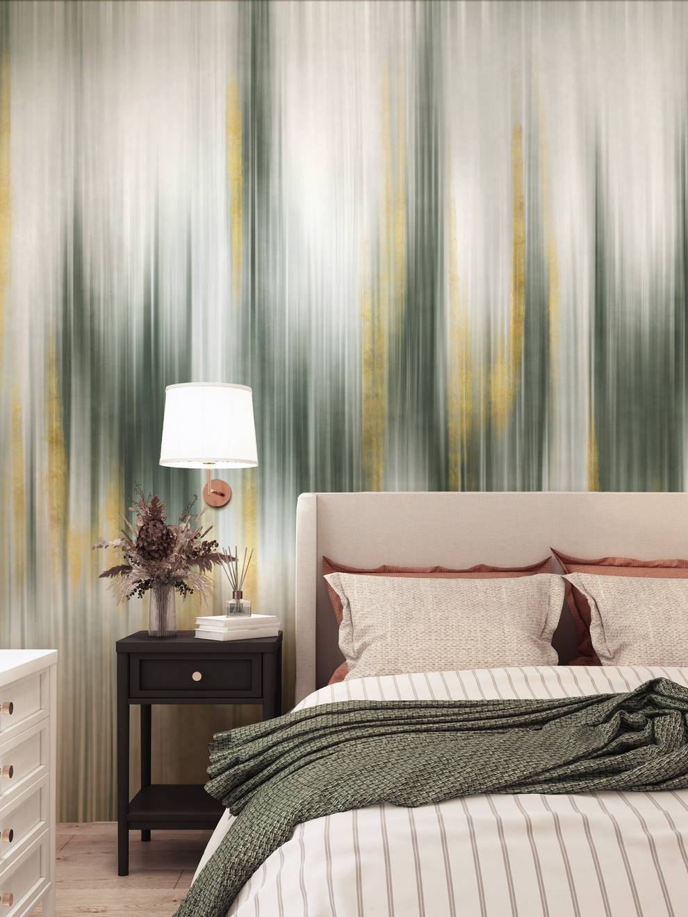 Modern Abstract Color Wash Wallpaper Mural